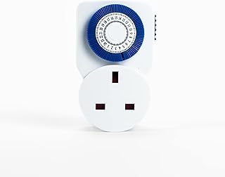 STATUS Timer Switch Mini | 24 Hour Segment Timer Light Switch | White UK Plug | S24HRMINIT6