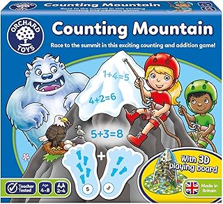 Orchard Toys Counting Mountain Game, Educational Maths Game, Develops Counting and Addition from 1-10, Perfect for Kids Age 4-8, Educational Game Toy