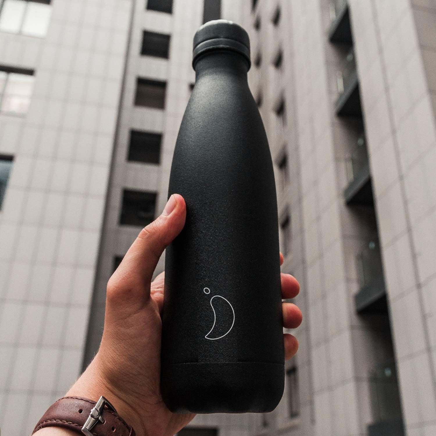 Chilly's Water Bottle - Stainless Steel and Reusable - Leak Proof, Sweat Free - Black - 500ml-6