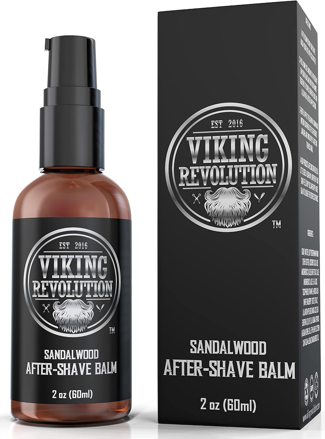 Viking Revolution Aftershave Balm for Men for Sensitive Skin - Sandalwood Scent - Soothes and Moisturizes Face After Shaving - Eliminates Razor Burn for A Silky Smooth Finish - After Shave Balm Men-0