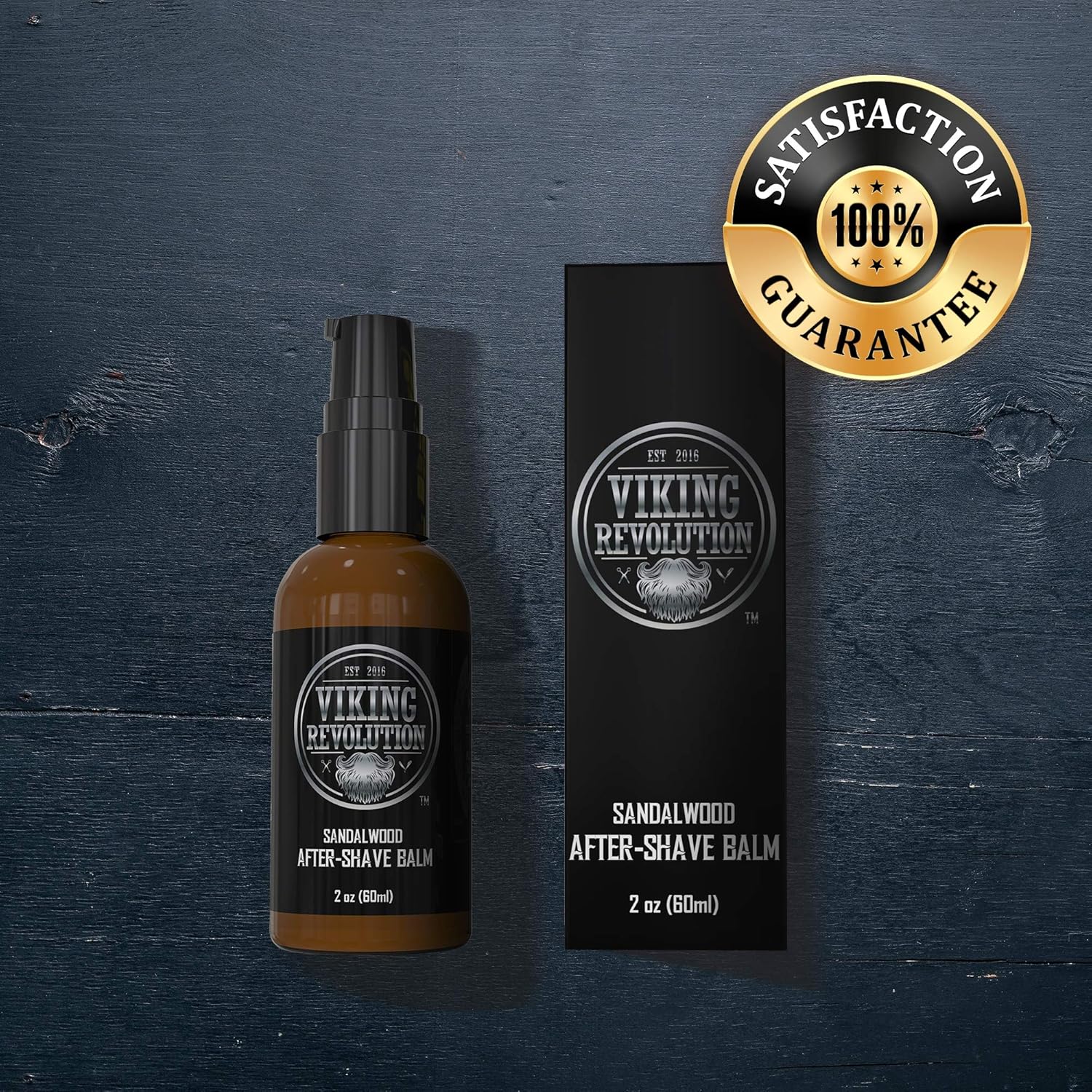 Viking Revolution Aftershave Balm for Men for Sensitive Skin - Sandalwood Scent - Soothes and Moisturizes Face After Shaving - Eliminates Razor Burn for A Silky Smooth Finish - After Shave Balm Men-3