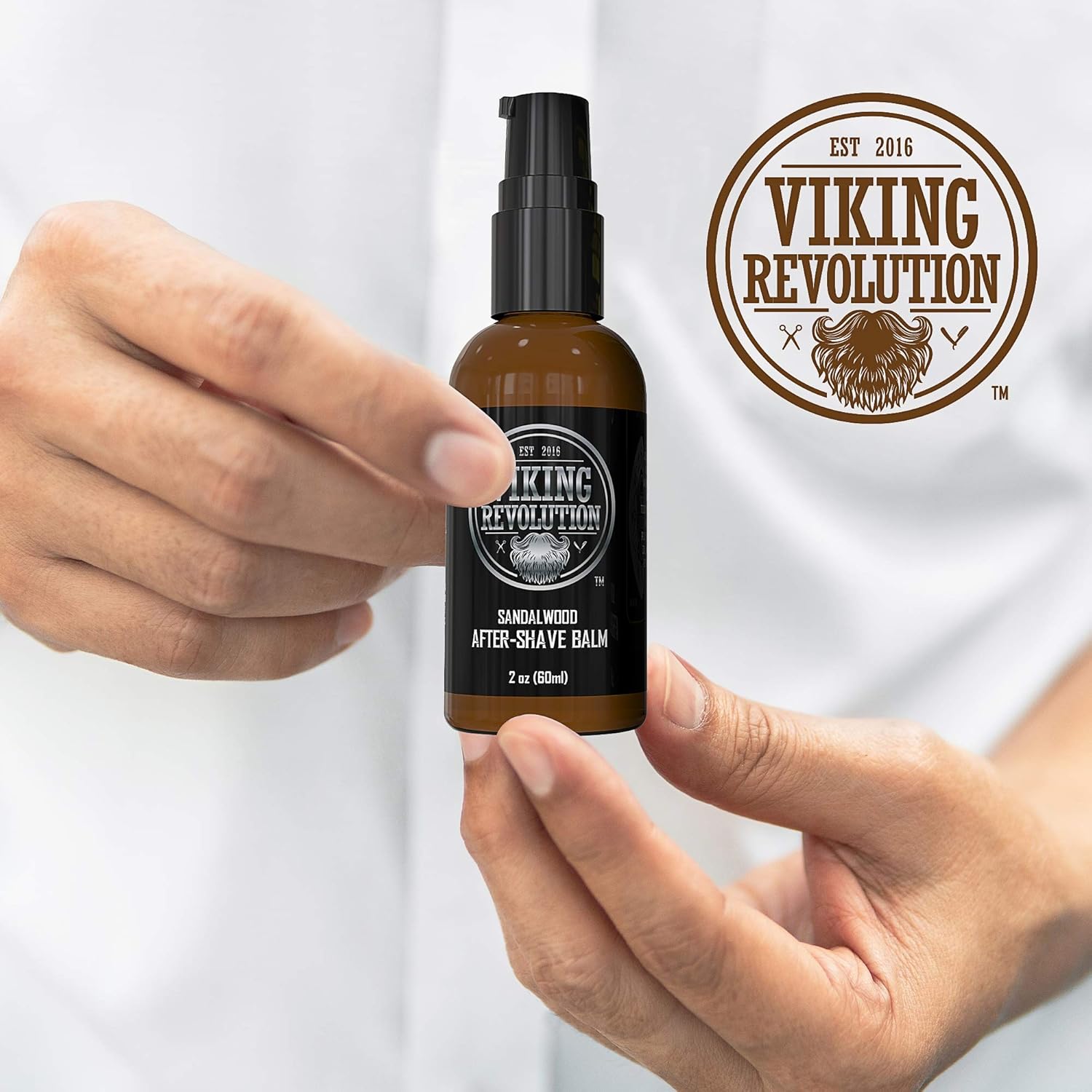 Viking Revolution Aftershave Balm for Men for Sensitive Skin - Sandalwood Scent - Soothes and Moisturizes Face After Shaving - Eliminates Razor Burn for A Silky Smooth Finish - After Shave Balm Men-4