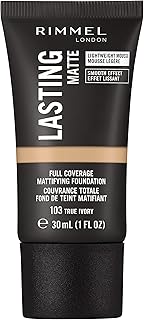 Rimmel Lasting Matte Full Coverage Light-weight Foundation 30ml, 103 True Ivory