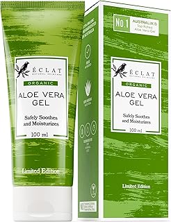 Pure Aloe Vera Gel for Face, Hair & Body - 100% Natural Organic Aloe Vera Gel for After Sun Skin Care, Soothing, Hydrating - Hand Harvested & Cold Pressed in Australia - Dermatologist Developed