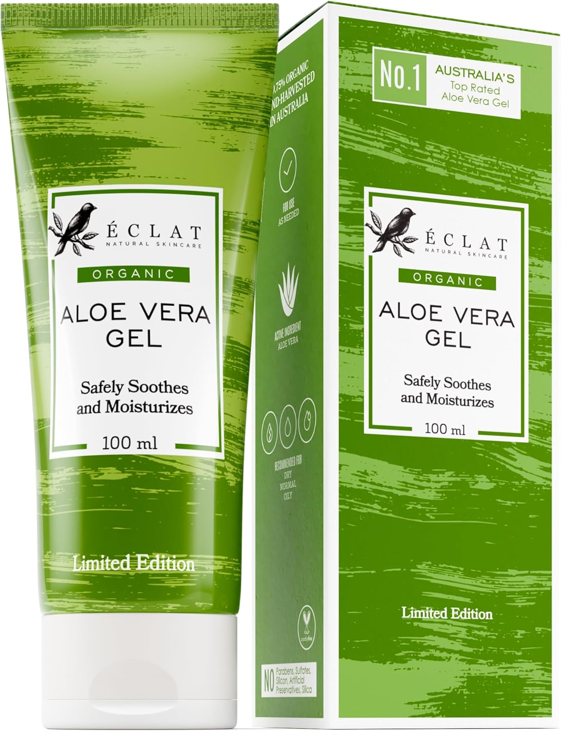 Pure Aloe Vera Gel for Face, Hair & Body - 100% Natural Organic Aloe Vera Gel for After Sun Skin Care, Soothing, Hydrating - Hand Harvested & Cold Pressed in Australia - Dermatologist Developed-0