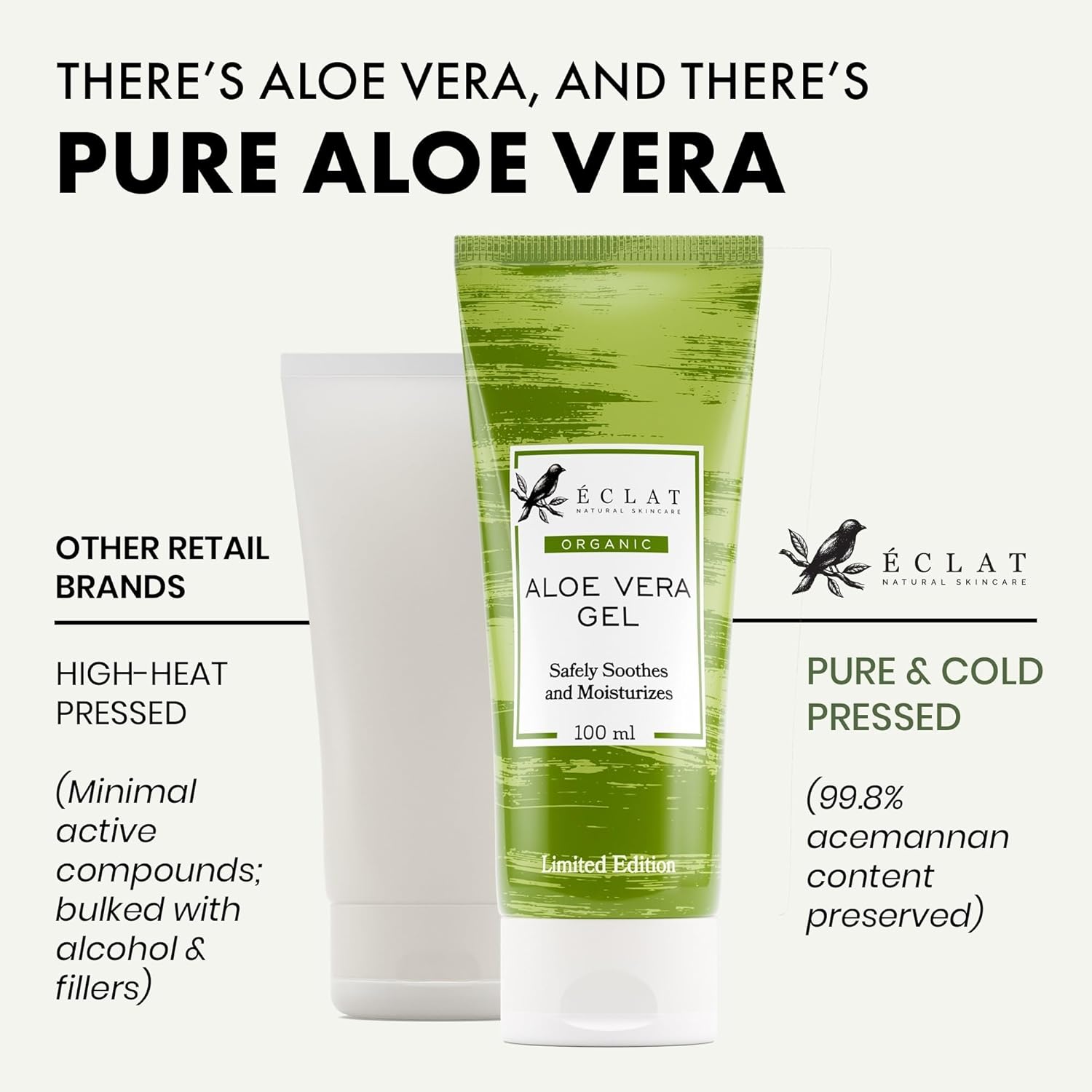 Pure Aloe Vera Gel for Face, Hair & Body - 100% Natural Organic Aloe Vera Gel for After Sun Skin Care, Soothing, Hydrating - Hand Harvested & Cold Pressed in Australia - Dermatologist Developed-3