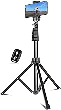 UBeesize Selfie Tripod 157 cm Extendable Smartphone Tripod with Bluetooth Remote Control Tripod for iPhone and Android Mobile Phone Black