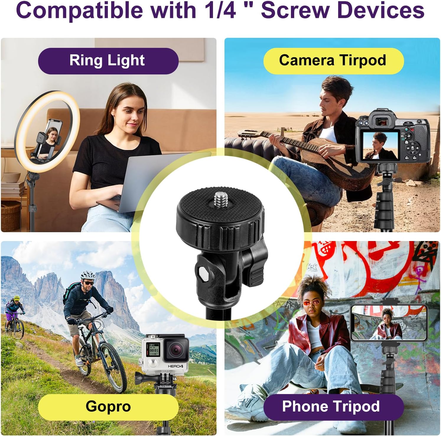 UBeesize Selfie Tripod 157 cm Extendable Smartphone Tripod with Bluetooth Remote Control Tripod for iPhone and Android Mobile Phone Black-3