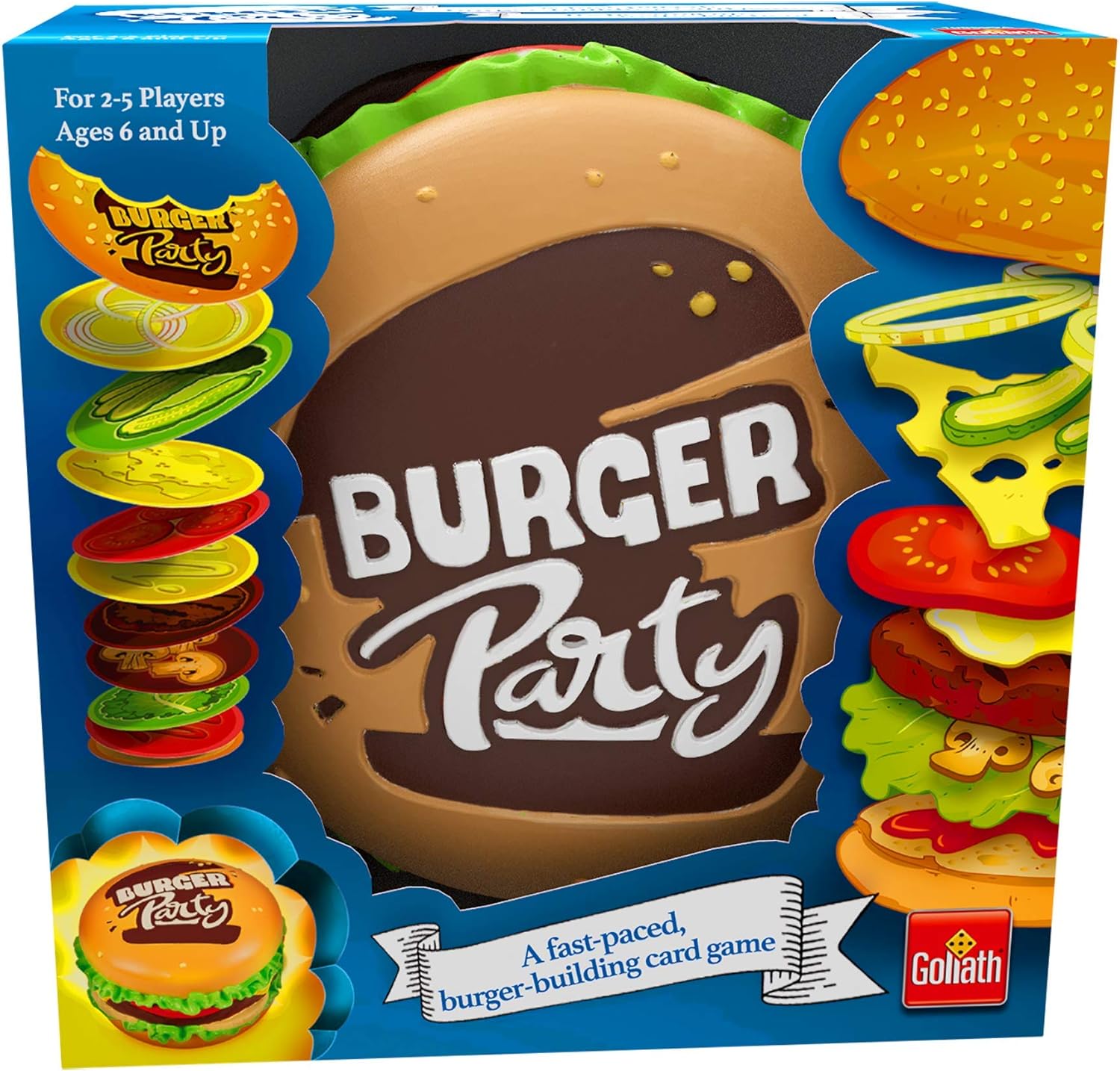 Goliath Games Burger Party, Simple and Fast-Paced Fun Family Game for Kids Aged 6+, Multi-Colour-0