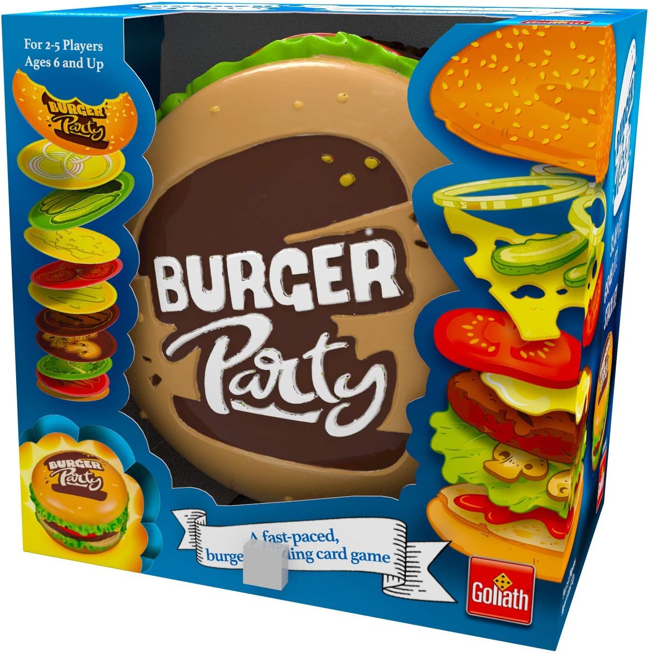 Goliath Games Burger Party, Simple and Fast-Paced Fun Family Game for Kids Aged 6+, Multi-Colour-4