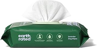 Earth Rated Dog Wipes for Dogs & Puppies, Thick Plant Based Grooming Wipes For Easy Use on Paws, Body and Bum, Lavender Scented, 100 Count