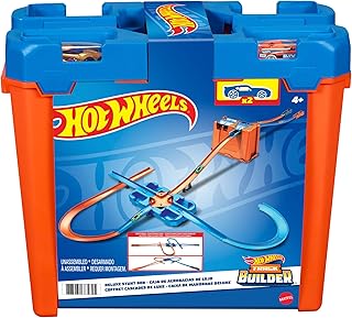 Hot Wheels Track Builder Stunt Box Gift Set Ages 6 to 12, GGP93,Multicolor,4.5 m