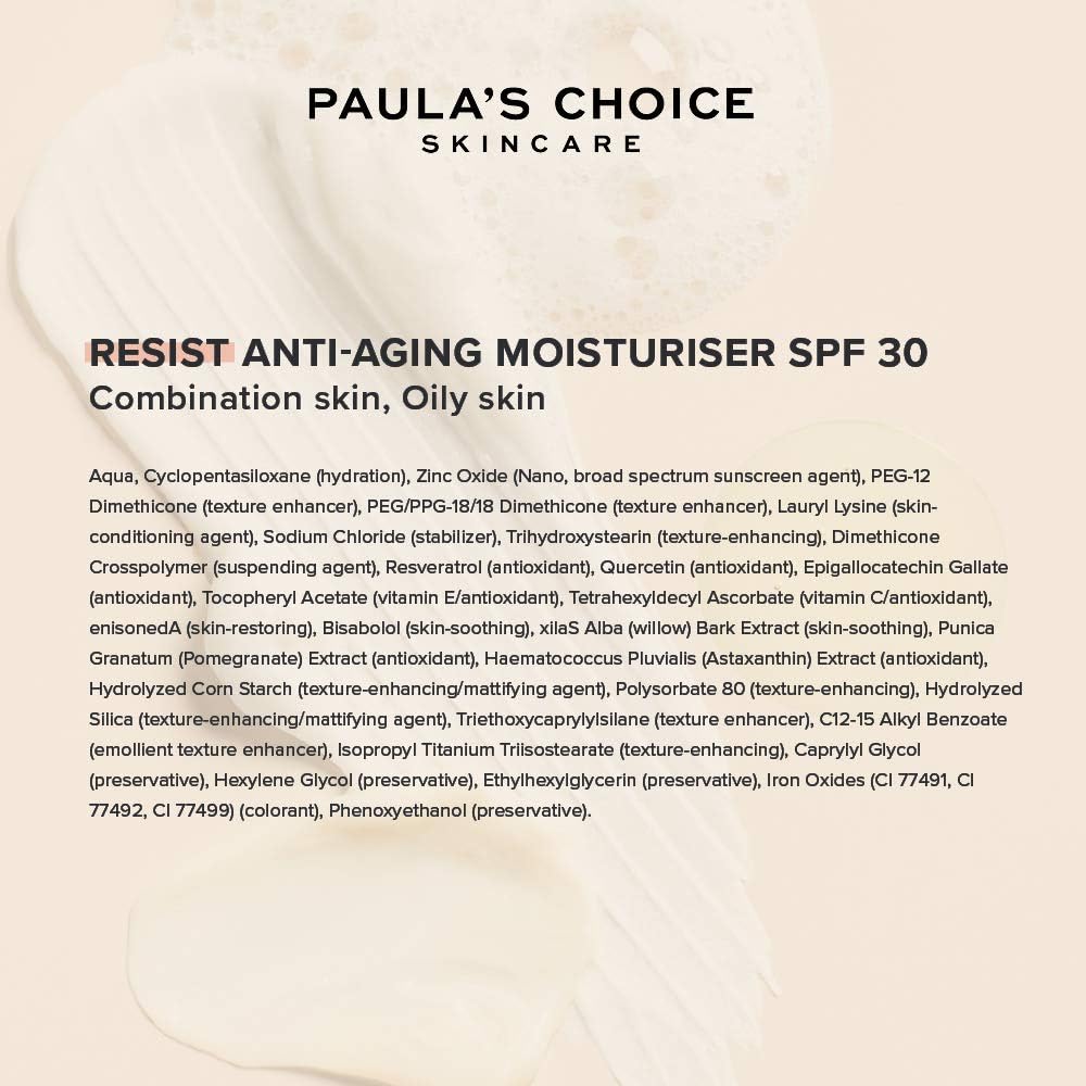 Paula's Choice RESIST Anti Aging Moisturiser SPF 30 - Light Tinted Mattifying Day Cream with Vitamin E & Resveratrol - Protects from Sun Damage - Combination to Oily Skin - 60 ml-5