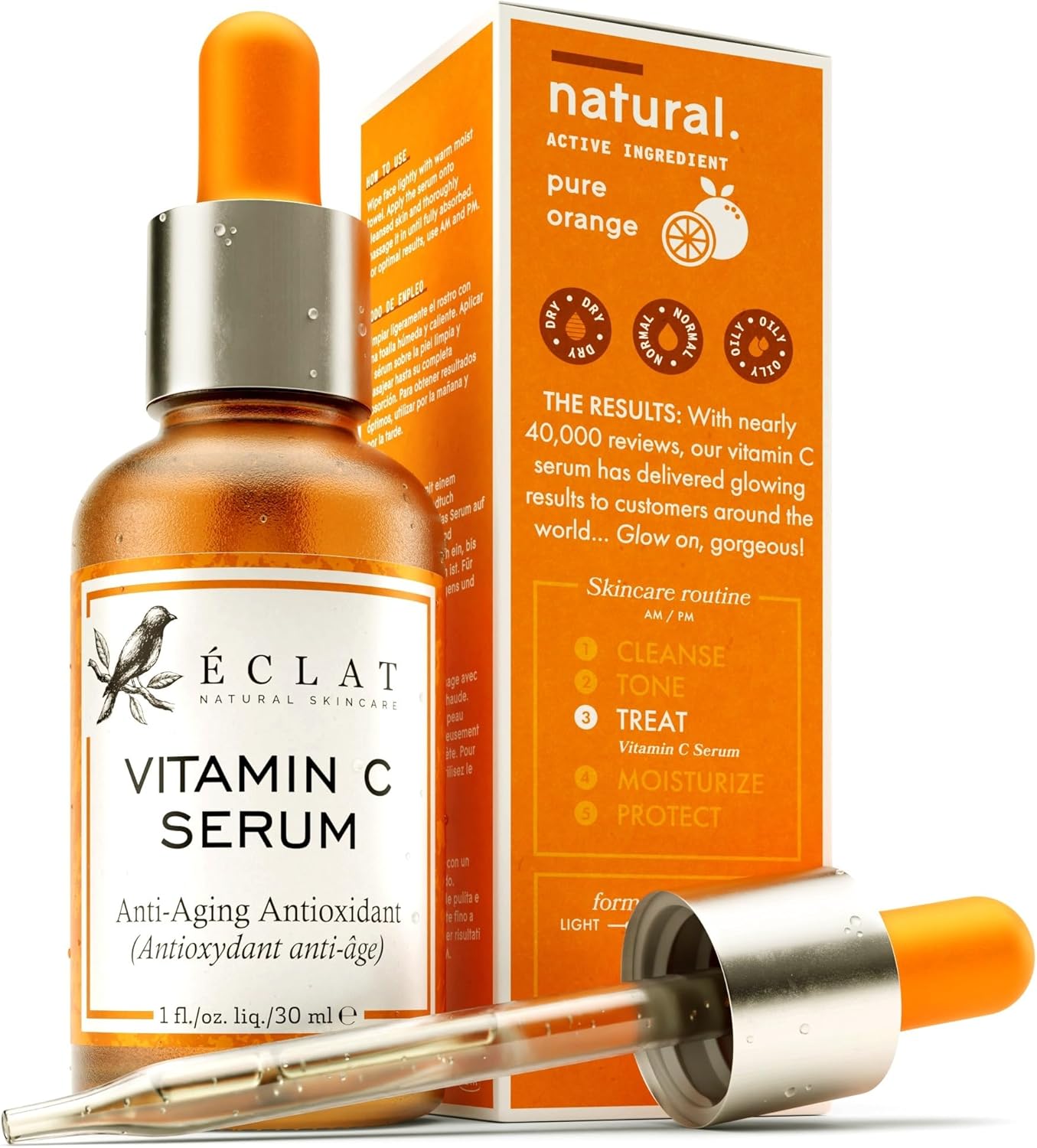 Vitamin C Face Serum - Hyaluronic Acid, Retinol, & Vit E - Anti Aging Facial Brightening Serum for Skin Care - Timeless Pure Vitamin C Serum for Face Dark Spots, Vit C Serum Oil, Face Serum for Women-0