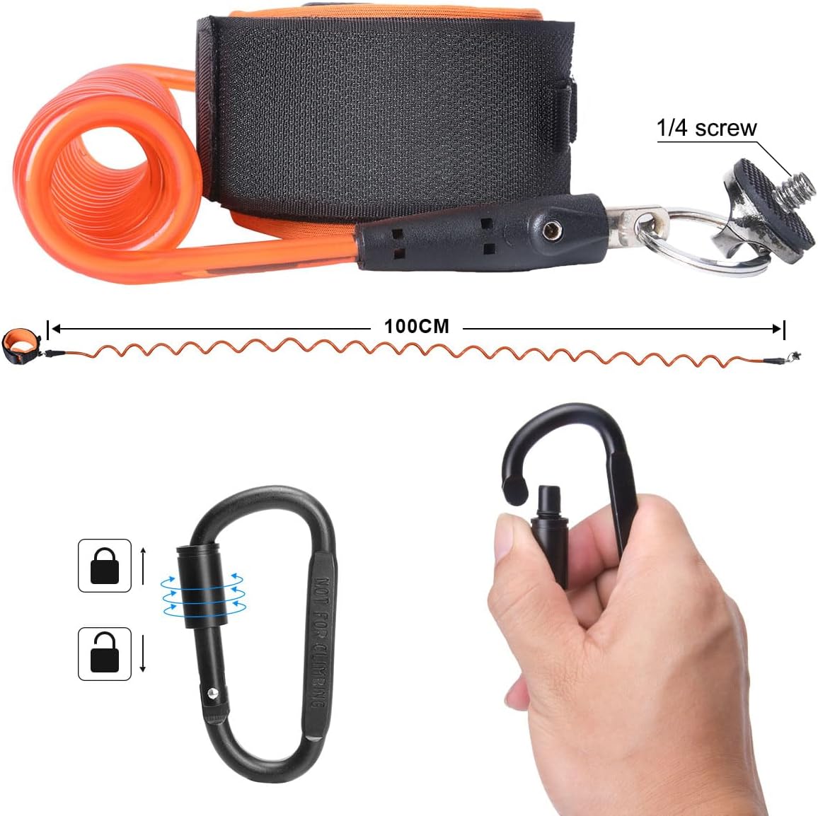 Action Camera Non-Slip Handler Floating Hand Grip Holder Mount w/Steel-cored Safety Strap for GoPro Insta360 Akaso Underwater Camcorder Scuba Diving Snorkeling Surfing Rafting Kayaking Selfie Stick-3