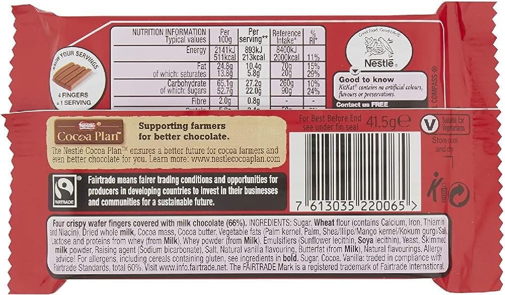 Nestle KITKAT 4 FINGURES Full Box (Pack of 24) - Original-1