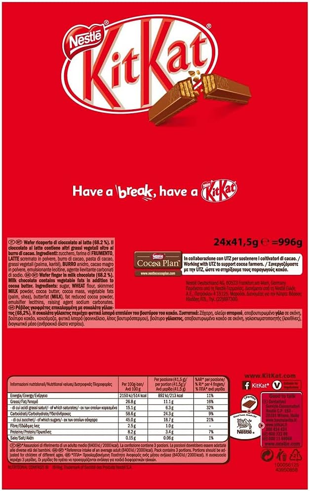 Nestle KITKAT 4 FINGURES Full Box (Pack of 24) - Original-6