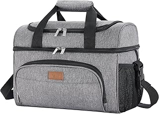 Lifewit Cooler Bag Insulated Large Shopping Bag, Double Decker Soft Cooler Soft-Sided Cooling Bag for Beach/Picnic/Sports