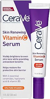 CeraVe 10% Pure Vitamin C Serum with Hyaluronic Acid and for Skin Brightening,Face | Fragrance Free | 1 Fl. Oz