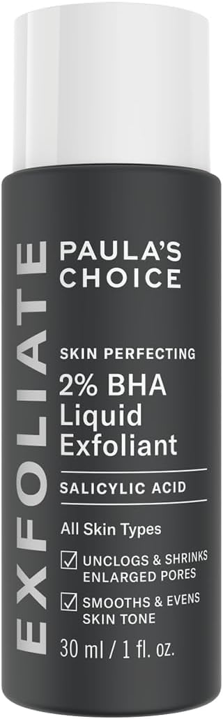 Paula's Choice SKIN PERFECTING 2% BHA Liquid Exfoliant - Face Exfoliating Peel Fights Blackheads & Enlarged Pores - for a Healthy Glow - with Salicylic Acid - Combination & Oily Skin - 30 ml-0