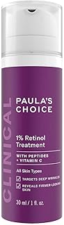 Paula's Choice CLINICAL 1% Retinol Treatment - Anti Aging & Skin Firming Serum for Face - Fights Wrinkles - with Vitamin C & Peptides - All Skin Types - 30 ml