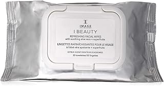 Image Skincare I BEAUTY Refreshing Facial Cleansing Wipes, Effectively Cleanse and Remove Makeup with Cucumber and Aloe Vera, 30 Count