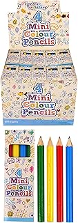 HENBRANDT Mini Colouring Pencil Packs - Party Favours / Loot Bag Fillers / Lucky Dip Prizes / Classroom Rewards (25 packs)