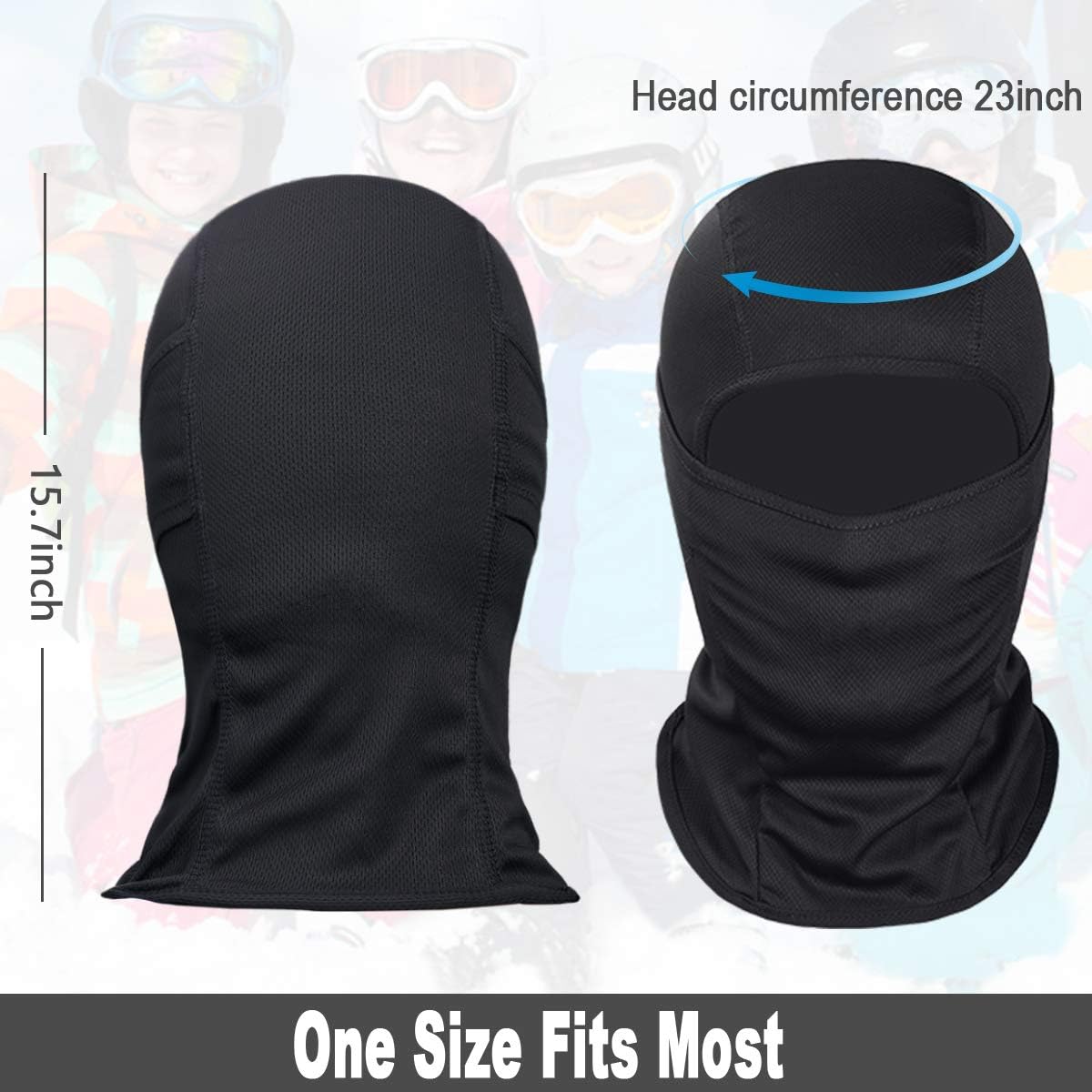 Achiou Balaclava Face Mask, Ski Mask UV Protector Lightweight for Motorcycle Cycling Running-4