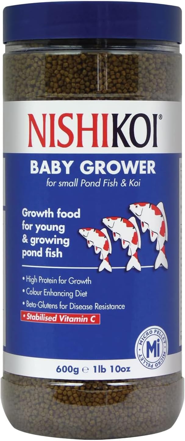 Nishikoi Baby Grower Pond Fish Food Pellets (600g - Growth)-0