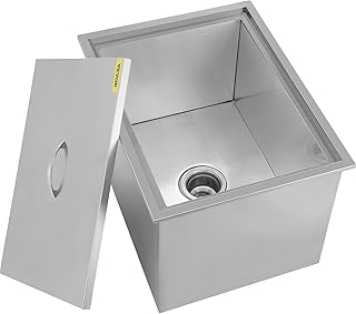 Happybuy 52 x 34 x 32 cm Drop In Ice Box 304 Stainless Steel Holiday Insulated Box Ice Bucket Cool Box