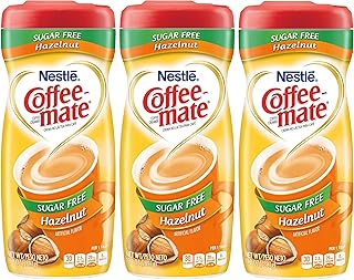 Nestle Coffee Mate Sugar Free Hazelnut 3 x 289g tubs