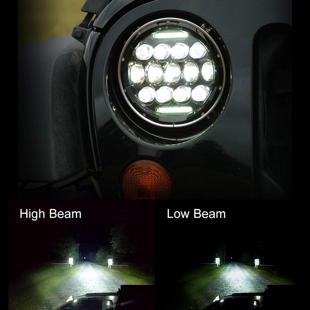 NSLUMO Defender 75w LED Driving Headlight - Led Headlight With High Low Beam DRL Daytime Running Light Car Driving Led Projector Replacement For Defender RHD 90 110 Headlamp 2pcs/Kit-4