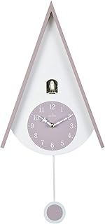 Acctim 'Lulea' Chalet Style Wall Cuckoo Clock Mauve & White 60cm High