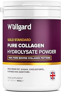 Collagen Powder, Gold Standard Bovine Collagen Peptides Powder by Wellgard - High Levels of The 8 Essential Amino Acids, Collagen Supplements, Halal & Kosher, Made in UK