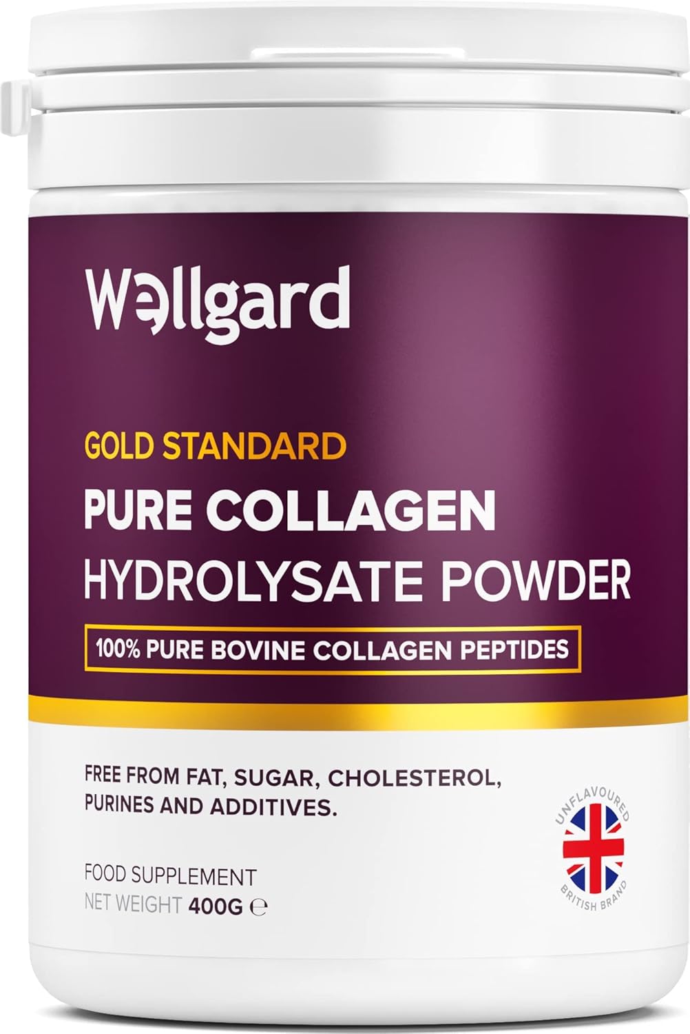 Collagen Powder, Gold Standard Bovine Collagen Peptides Powder by Wellgard - High Levels of The 8 Essential Amino Acids, Collagen Supplements, Halal & Kosher, Made in UK-0