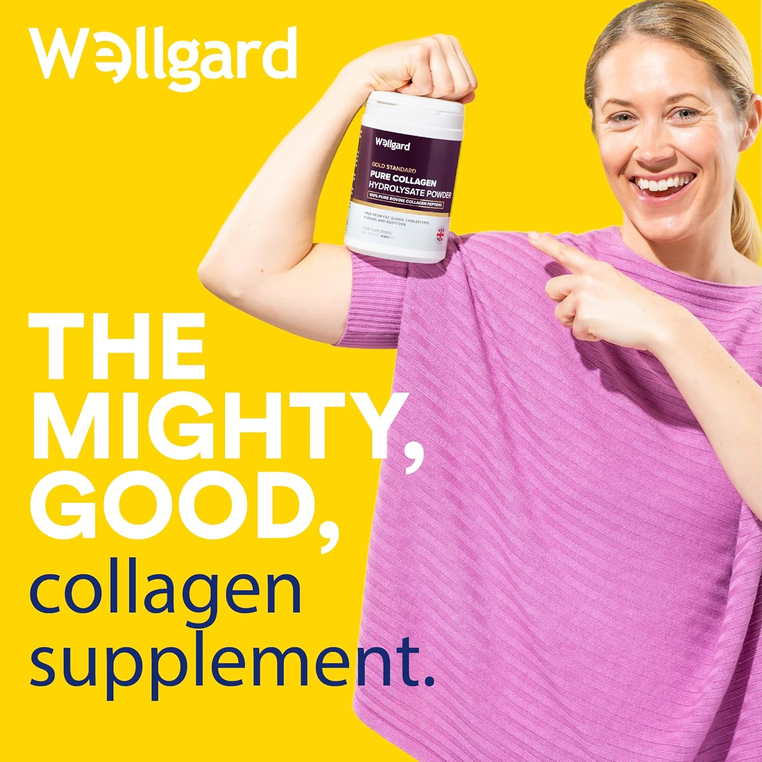 Collagen Powder, Gold Standard Bovine Collagen Peptides Powder by Wellgard - High Levels of The 8 Essential Amino Acids, Collagen Supplements, Halal & Kosher, Made in UK-1