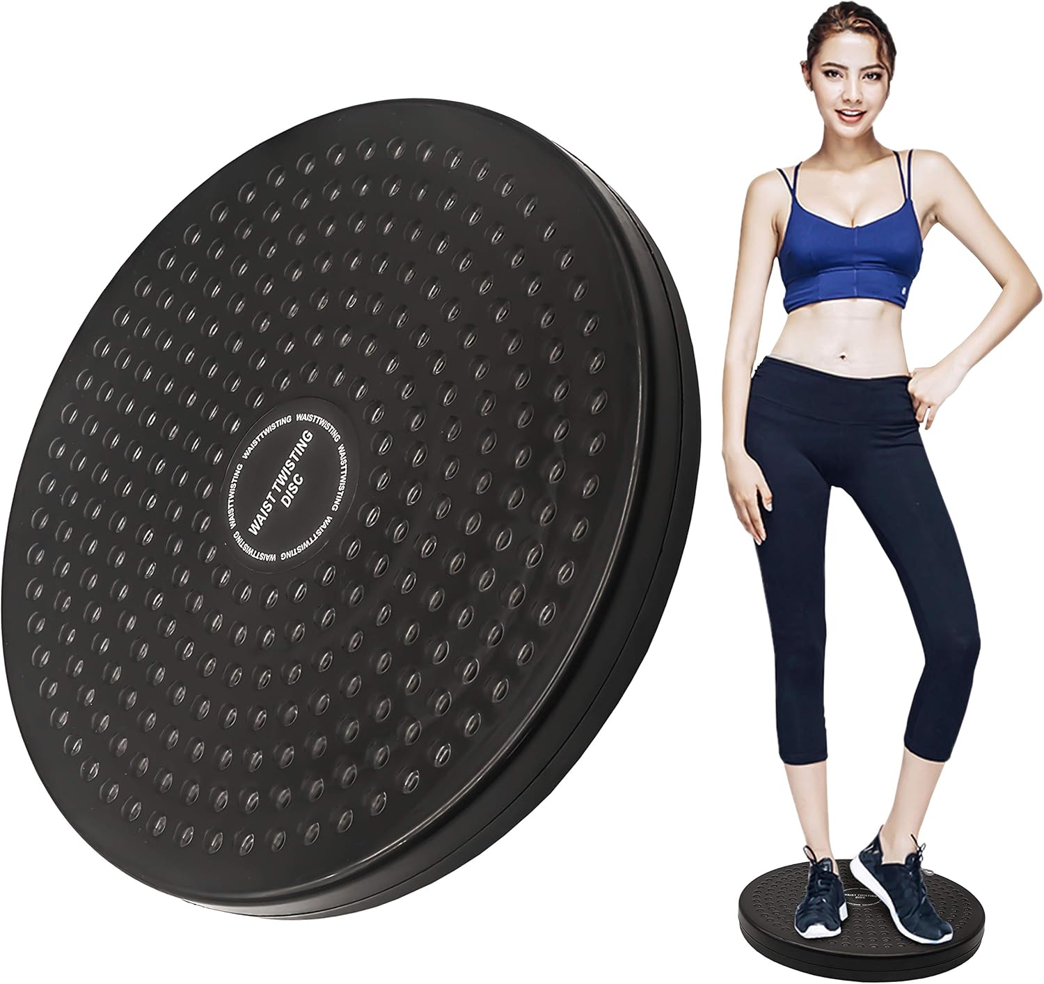 Sport Waist Twist Disc, Balance Board with Non-Slip Safety Platform, Aerobic Exercise Disc Exerciser Rotating Board, Fitness Waist Exercise Equipment-0