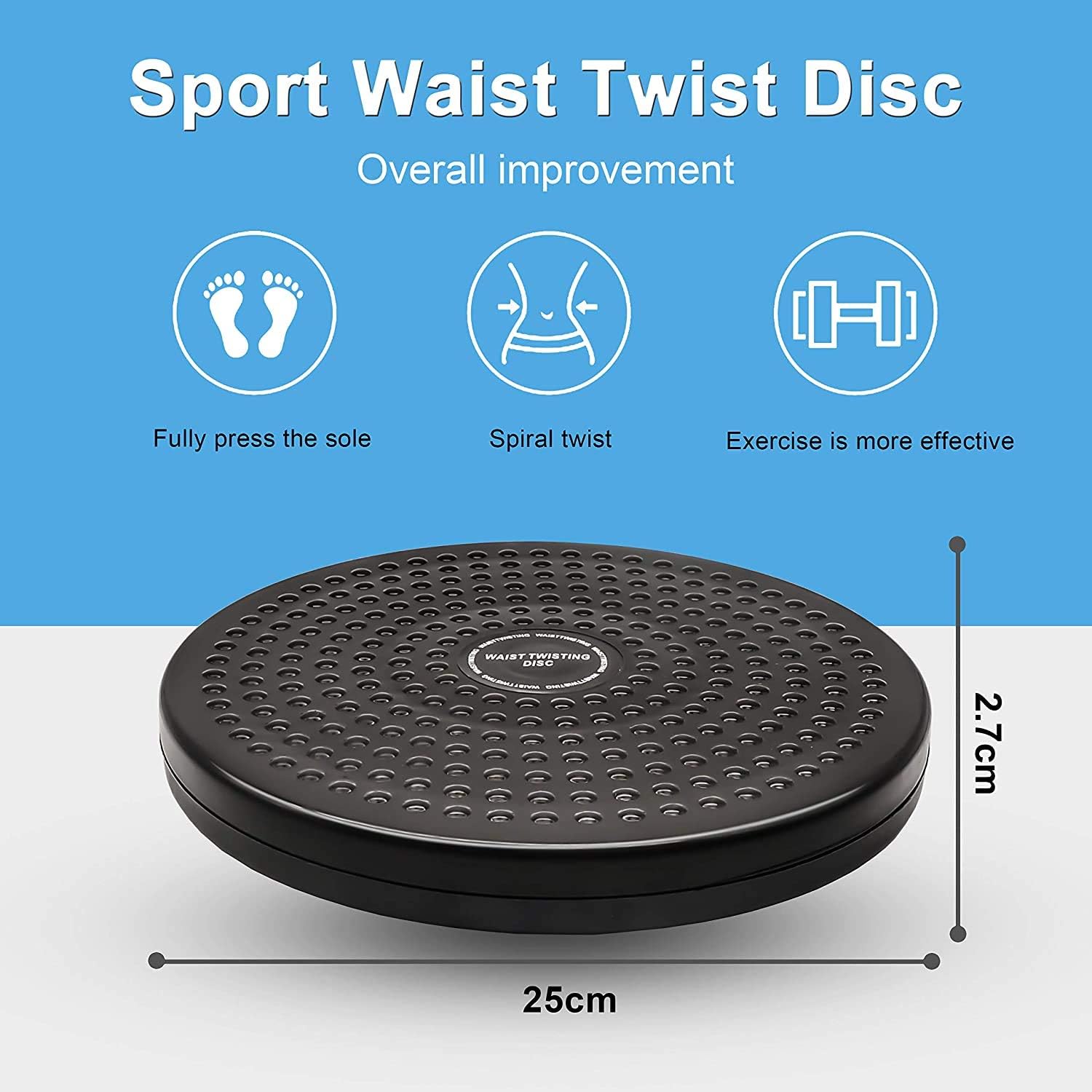 Sport Waist Twist Disc, Balance Board with Non-Slip Safety Platform, Aerobic Exercise Disc Exerciser Rotating Board, Fitness Waist Exercise Equipment-1