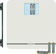 Salter Max Digital Bathroom Scale – Supersize LCD Display, 250 kg Capacity, Large Platform, Easy Read, Carpet Feet & Batteries Included, Kg/lbs, Instant Readings, Weight Measurements, White