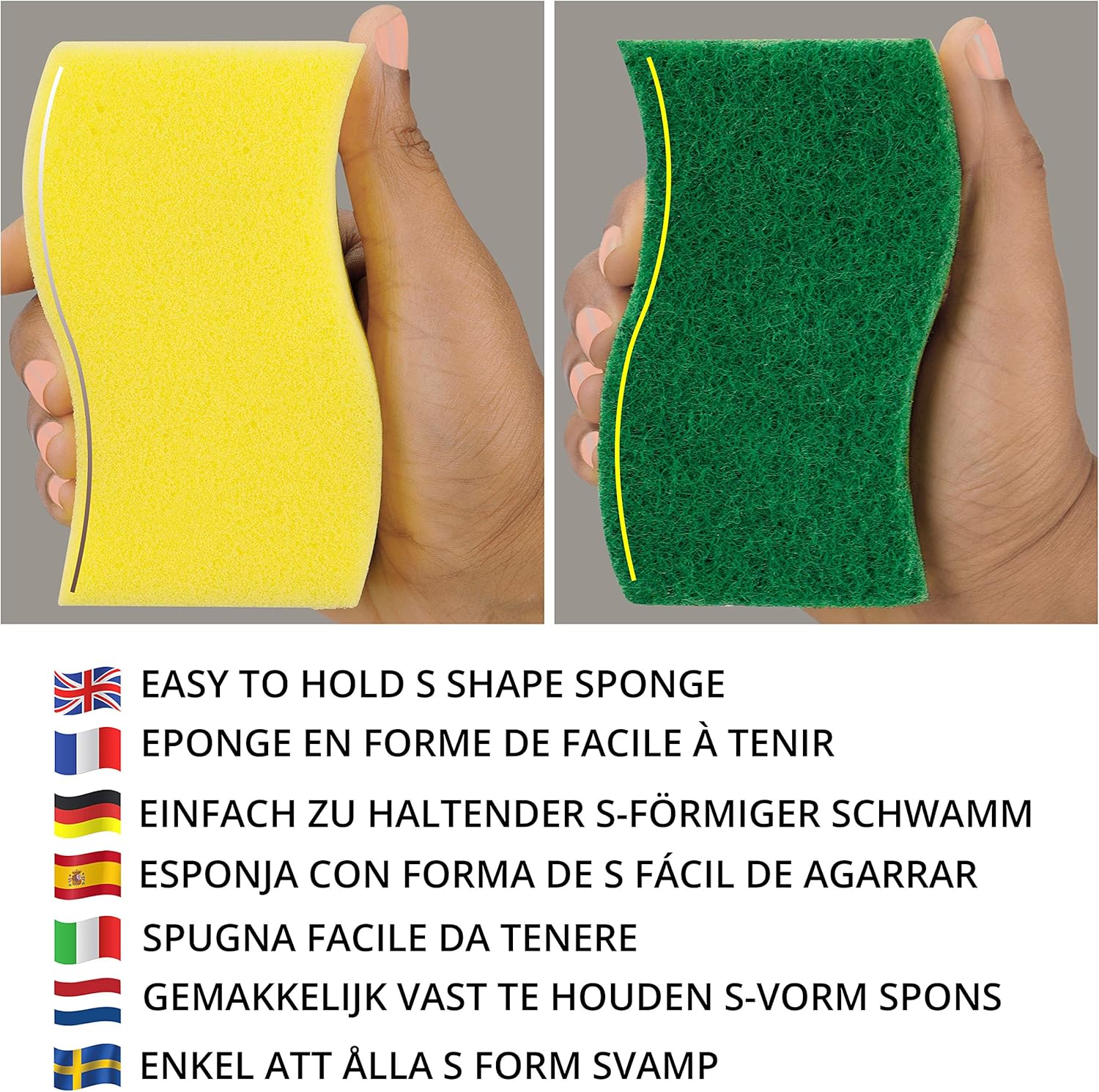 Belle Vous Heavy Duty Cleaning Scrub Sponges (24 Pack) - Non-Scratch Scourer for Kitchen Dishes & Bathroom - Dual-Sided Multi-Use Washing-Up Dish Pad for Effortless Cleaning-3