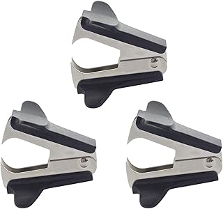 Staple Remover 3 Pack, Staple Remover,Staple Remover,Black Lightweight Staple, Grip Staple Pull, Steel Jaw Binding Supplies Removal, Tool for Family School Office