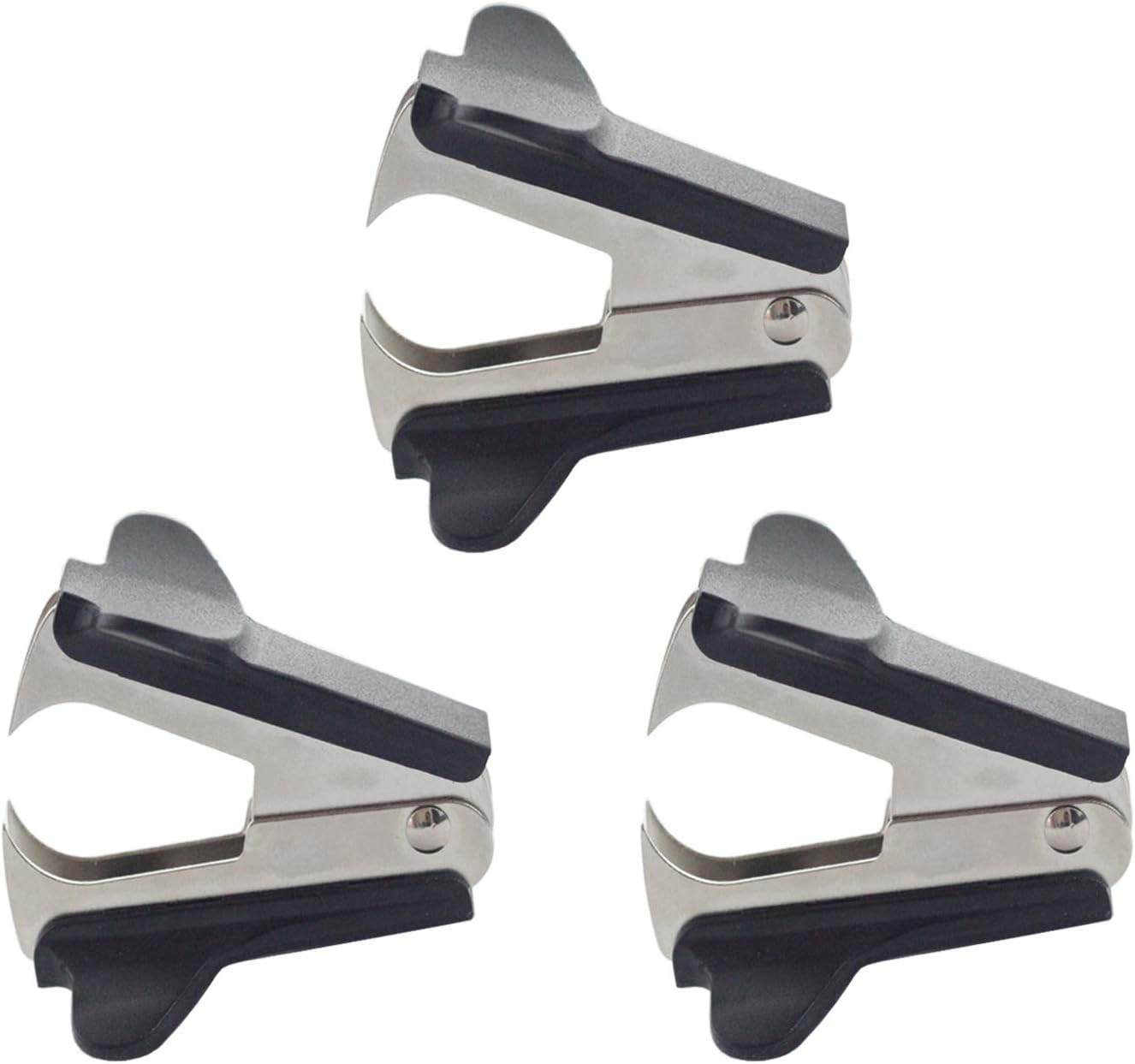 Staple Remover 3 Pack, Staple Remover,Staple Remover,Black Lightweight Staple, Grip Staple Pull, Steel Jaw Binding Supplies Removal, Tool for Family School Office-0