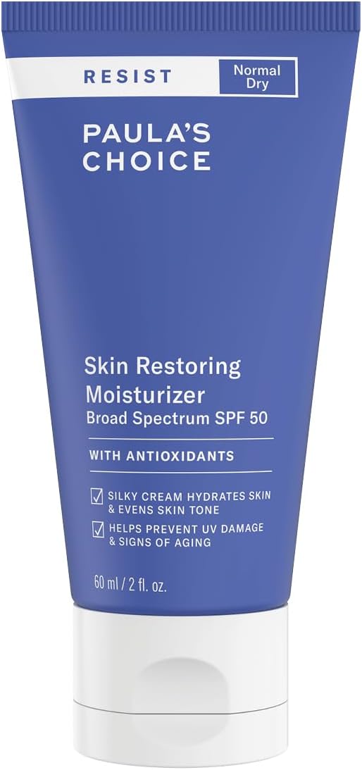 Paula's Choice RESIST Anti Aging Skin Restoring Moisturiser SPF 50 - Hydrates Dry Skin - Protects from Sun Damage - Reduces Brown Spots - with Shea Butter & Niacinamide - Normal to Dry Skin - 60 ml-0