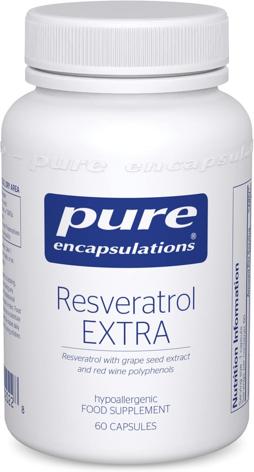 Pure Encapsulations - Resveratrol Extra 100mg - Resveratrol with Grape Seed Extract and Red Wine Polyphenols - 60 Capsules-0