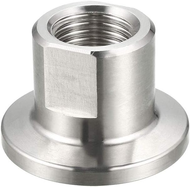 sourcing map Pipe Fitting KF16 Female Threaded 1/4 PT to Clamp OD 30mm Ferrule-0