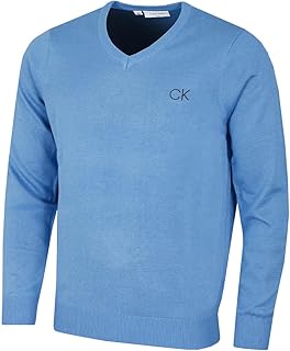 Calvin Klein Mens 2024 V-Neck Tour Durable Comfort Golf Sweater