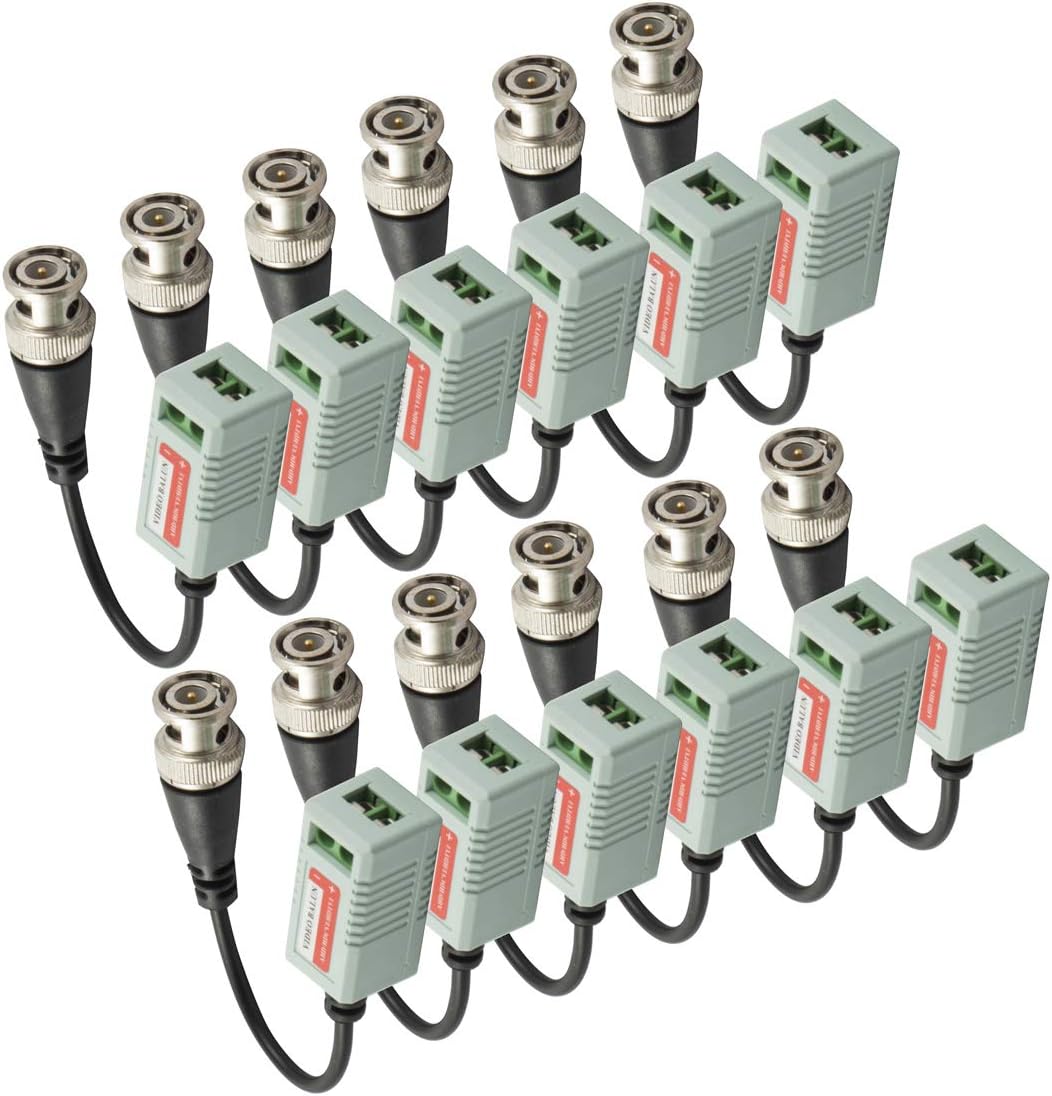 Baolongking 6 PAIRS (12 Pcs) Mini CCTV BNC Video Balun Transceiver Cable-0