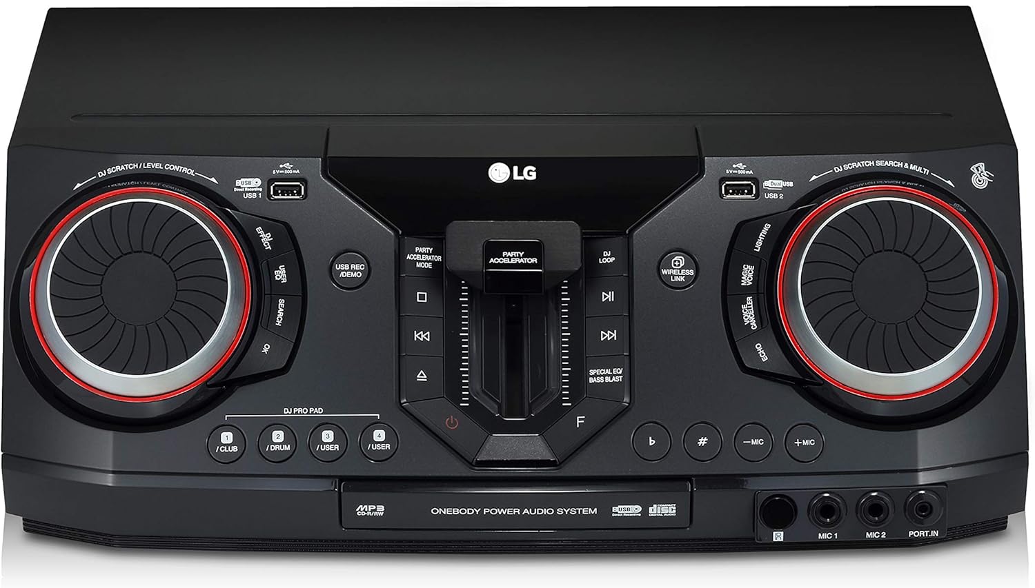 LG CL98 XBOOM Entertainment System w/Karaoke Creator & DJ Effects with LED Lighting-1