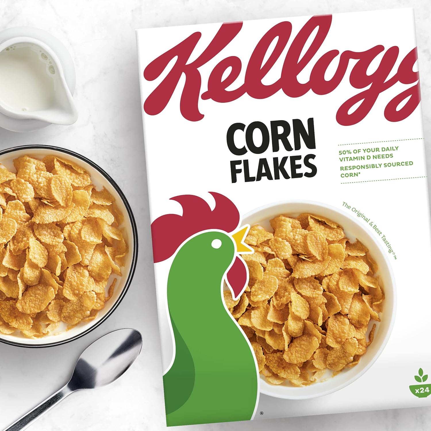 Kellogg's Corn Flakes Breakfast Cereal Box, 720g-2