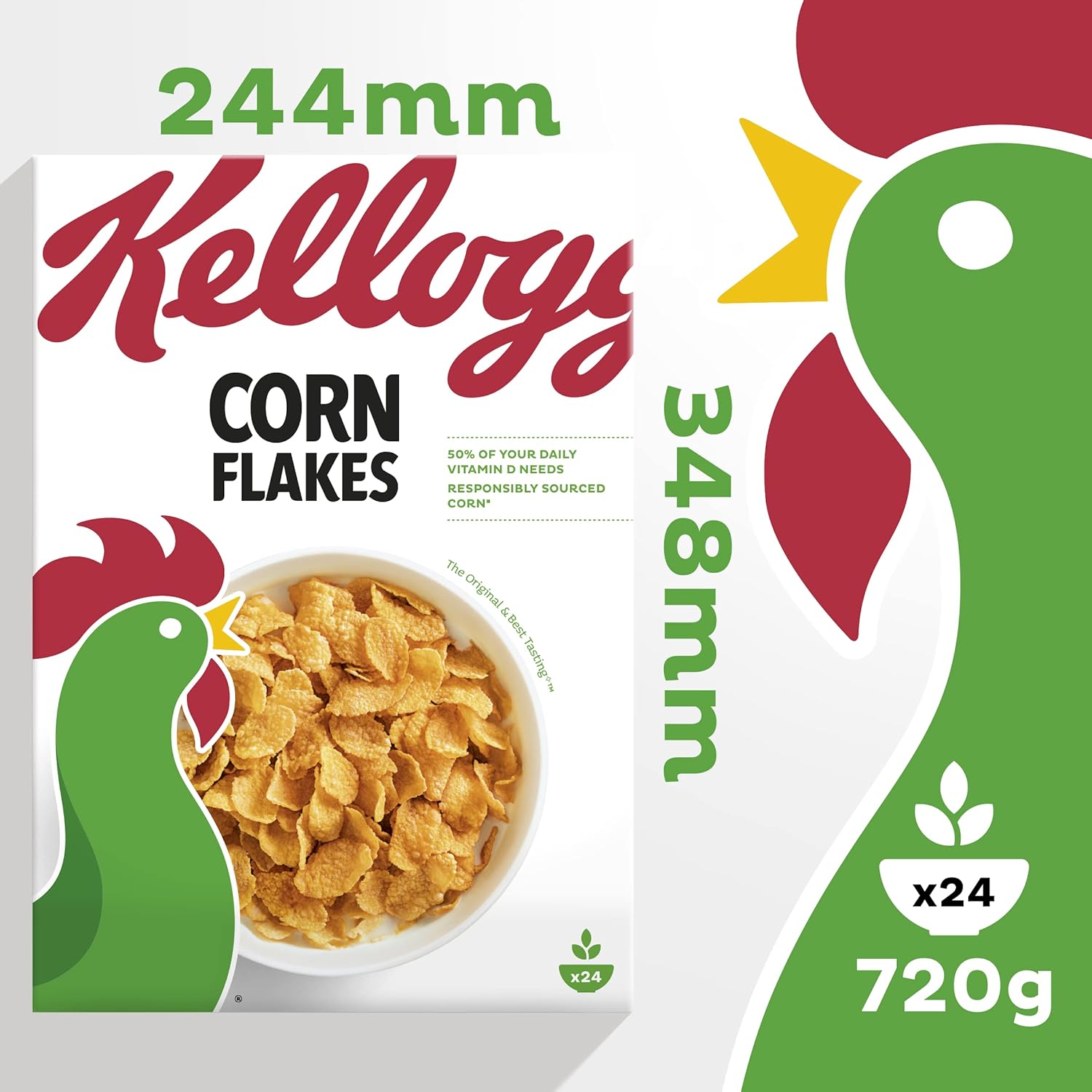 Kellogg's Corn Flakes Breakfast Cereal Box, 720g-4